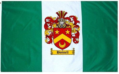 Bonnell family crest coat of arms flag