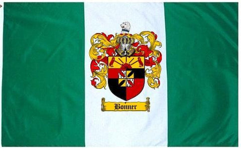 Bonner family crest coat of arms flag