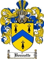 Bonnette coat of arms family crest download