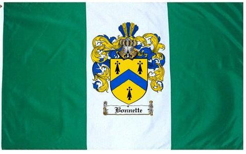 Bonnette family crest coat of arms flag