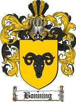 Bonning coat of arms family crest download