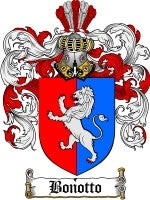 Bonotto coat of arms family crest download