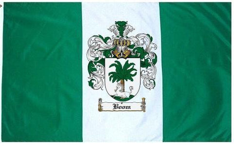 Boom family crest coat of arms flag