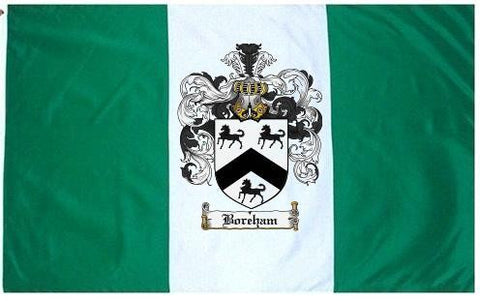 Boreham family crest coat of arms flag