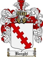 Borghi coat of arms family crest download