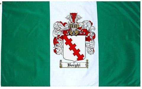 Borghi family crest coat of arms flag