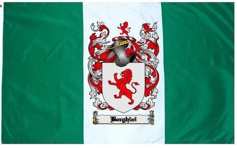 Borghini family crest coat of arms flag