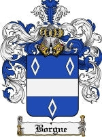 Borgne coat of arms family crest download