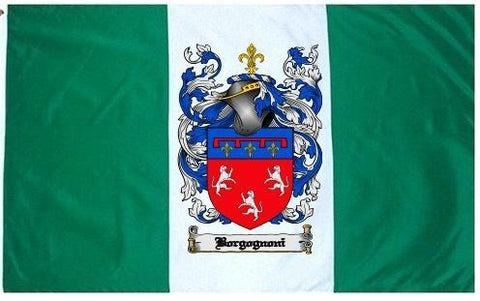 Borgognoni family crest coat of arms flag