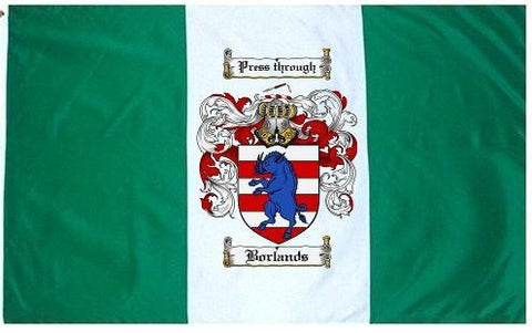 Borlands family crest coat of arms flag