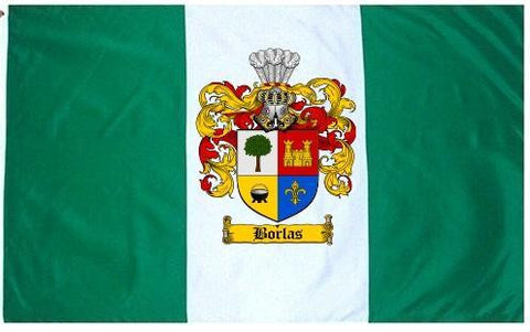 Borlas family crest coat of arms flag