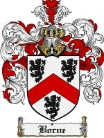 Borne family crest coat of arms emailed to you within 24 hours – Family ...