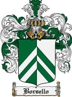 Borsello coat of arms family crest download