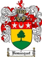 Bosanquet coat of arms family crest download