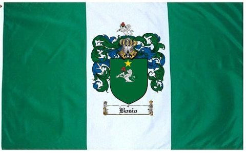 Bosio family crest coat of arms flag