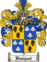 Bosquet coat of arms family crest download