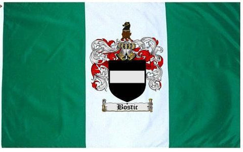 Bostic family crest coat of arms flag