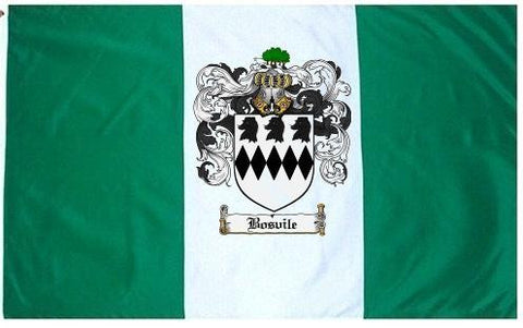 Bosvile family crest coat of arms flag