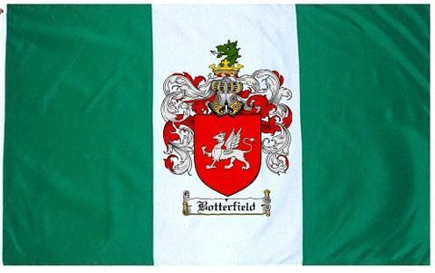 Botterfield family crest coat of arms flag