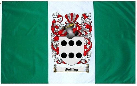 Botting family crest coat of arms flag