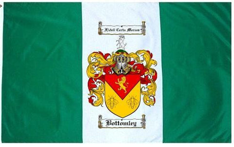 Bottomley family crest coat of arms flag