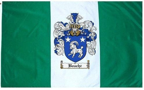 Bouche family crest coat of arms flag