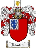 Bouddin coat of arms family crest download