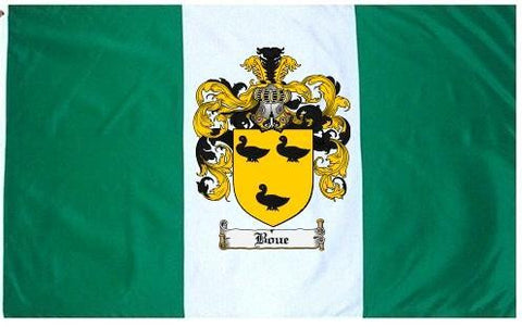 Boue family crest coat of arms flag