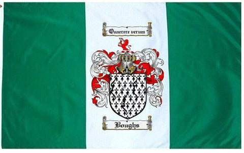 Boughs family crest coat of arms flag
