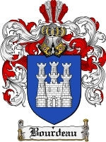 Bourdeau coat of arms family crest download