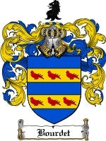 Bourdet coat of arms family crest download