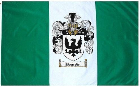 Bourdin family crest coat of arms flag