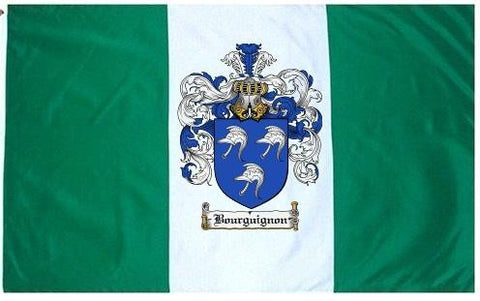 Bourguignon family crest coat of arms flag