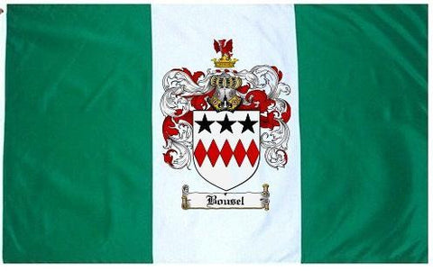 Bousel family crest coat of arms flag