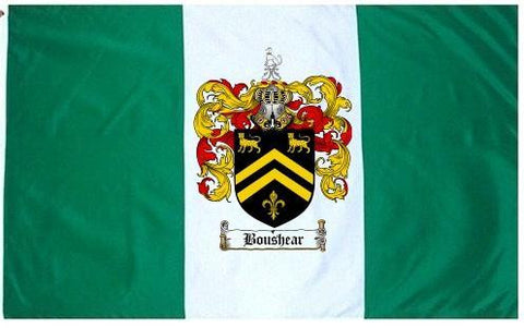 Boushear family crest coat of arms flag