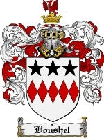Boushel coat of arms family crest download
