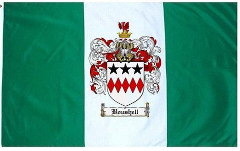 Boushell family crest coat of arms flag