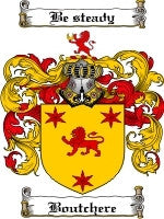 Boutchere coat of arms family crest download