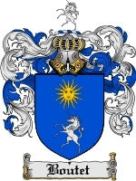 Boutet coat of arms family crest download