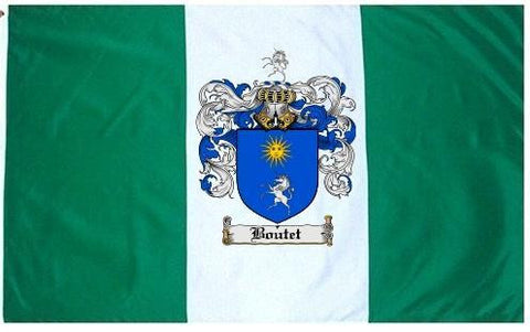 Boutet family crest coat of arms flag