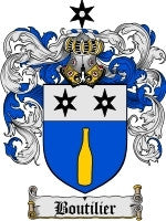 Boutilier coat of arms family crest download