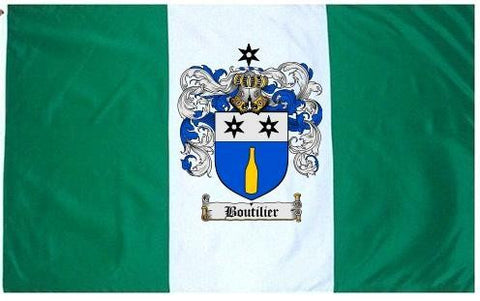 Boutilier family crest coat of arms flag