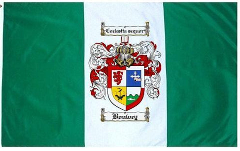 Bouwey family crest coat of arms flag