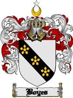 Boyes coat of arms family crest download