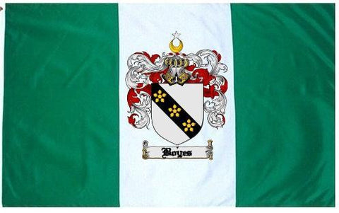 Boyes family crest coat of arms flag