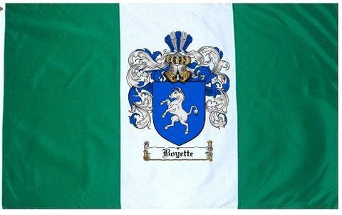 Boyette family crest coat of arms flag
