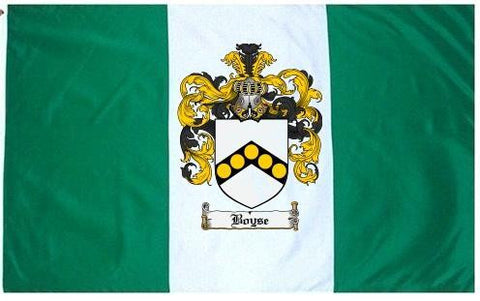 Boyse family crest coat of arms flag
