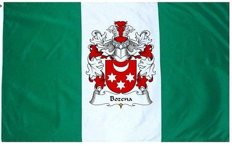 Bozena family crest coat of arms flag