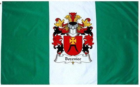 Bozeniec family crest coat of arms flag