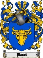 Bozzi coat of arms family crest download